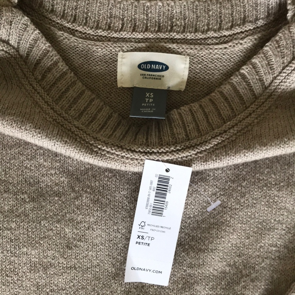 Old navy tunic sweater, Taupe XS, SOFT! NWOT - Picture 2 of 5